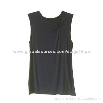 ladies' knitted round-neck printed T-shirtNew
